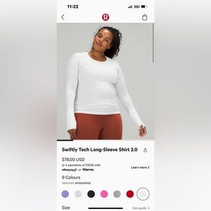Lululemon Swiftly Tech Long-Sleeve Shirt